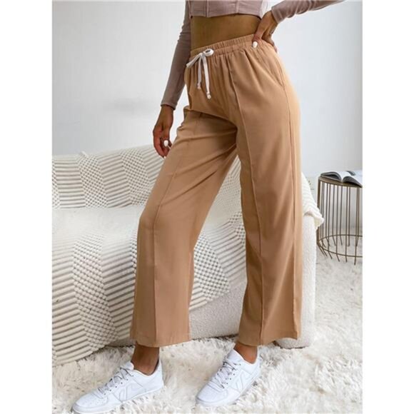 Wide Leg Drawstring Casual Pants - Picture 6 of 8